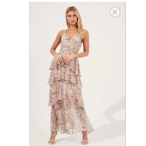 ASTR the Label - ROSANA FLORAL TIERED RUFFLE MAXI DRESS